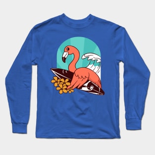 Flamingo Surfer Long Sleeve T-Shirt